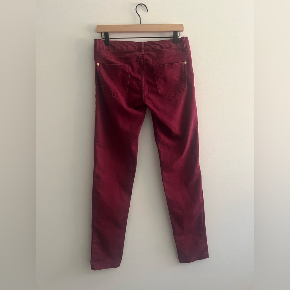 Celebrity Pink Jeans | Burgundy Stretch Skinny Pants | Women’s Size 7 - Picture 4 of 7